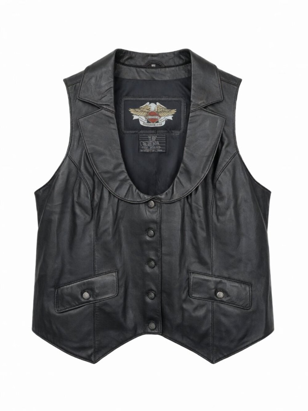 Harley-Davidson Leather Vest Women’s 2W Black